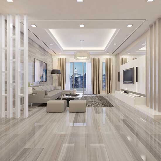 Living room tile flooring | Fredericks Floor covering